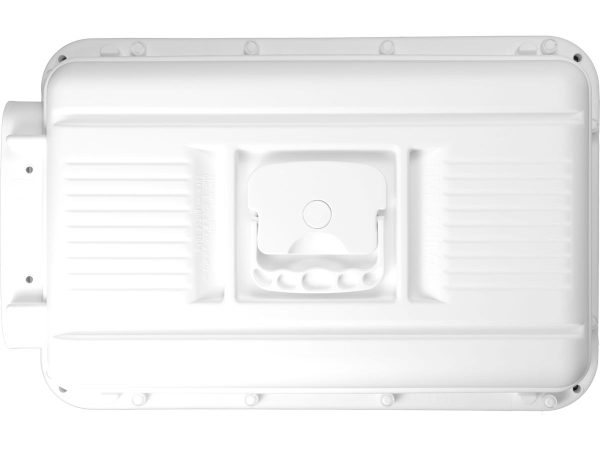 BB-35 IATA LAR certified plastic pet kennel crate. Length: 65 cm. Width: 44 cm. Height: 45 cm. Top view.
