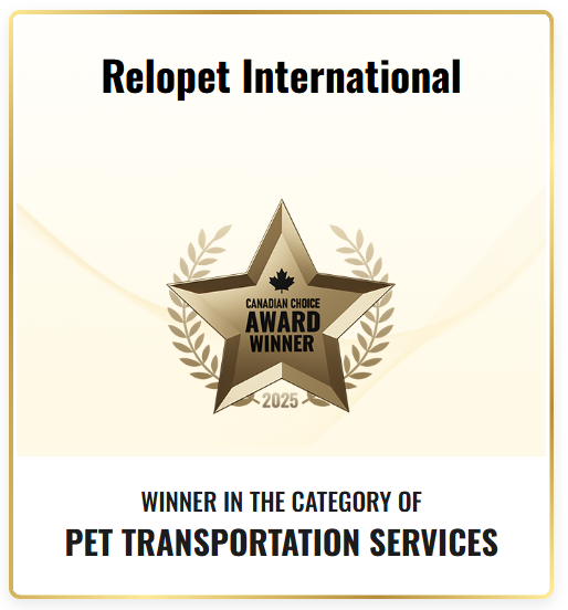 Relopet International winner in the category of pet transportation services