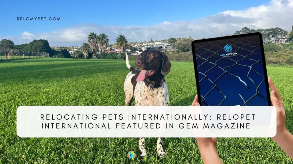 Relocating Pets Internationally. Relopet International Featured in GEM Magazine. Featured Image