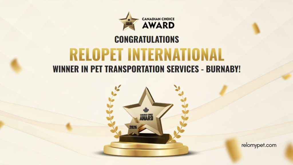 Relopet International - Winner in Pet Relocation Services. Burnaby