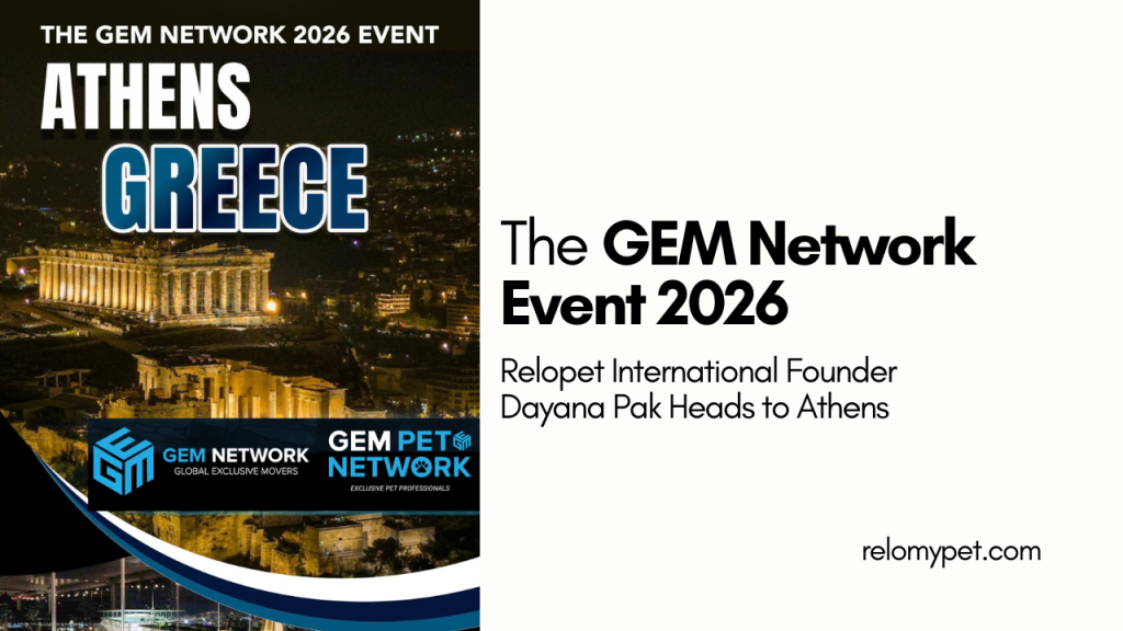 GEM Network Event 2026 Relopet International Founder Dayana Pak Heads to Athens. Featured Image
